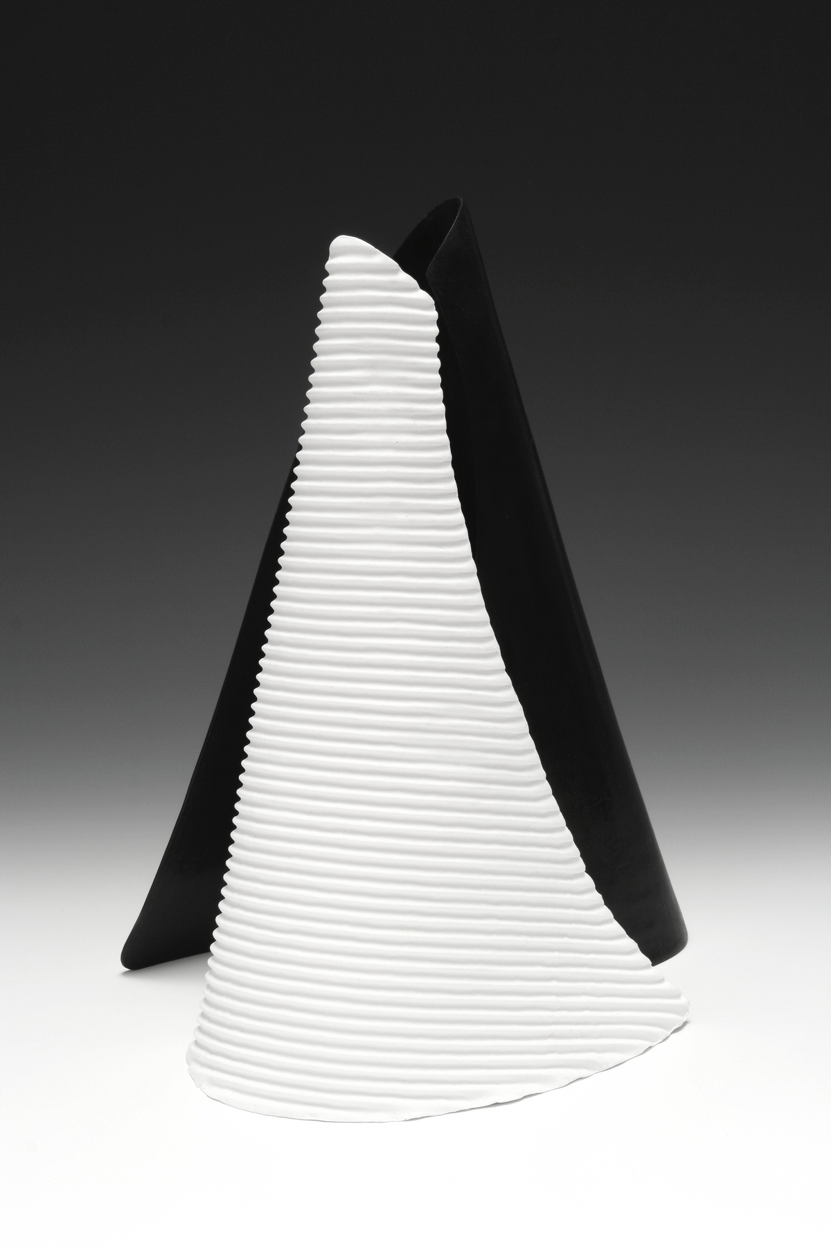 Titania Henderson, Untitled 1, 2006, French Limoges porcelain and bone china, piece 1 32.0 x 23.0 x 12.0 cm, piece 2 32.0 x 22.0 x 16.0 cm.
