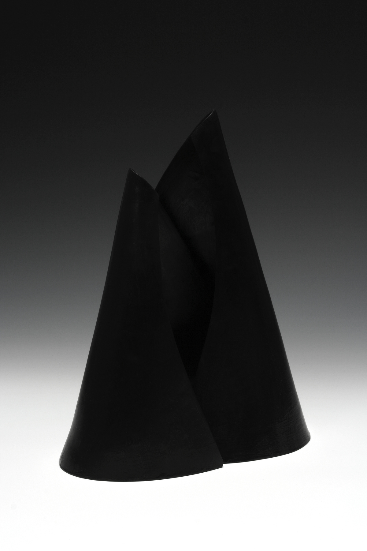 Titania Henderson, Untitled 2, 2007, porcelain, piece 1 32.0 x 22.0 x 13.0 cm, piece 2 27.0 x 20.0 x 12.0 cm, private collection.
