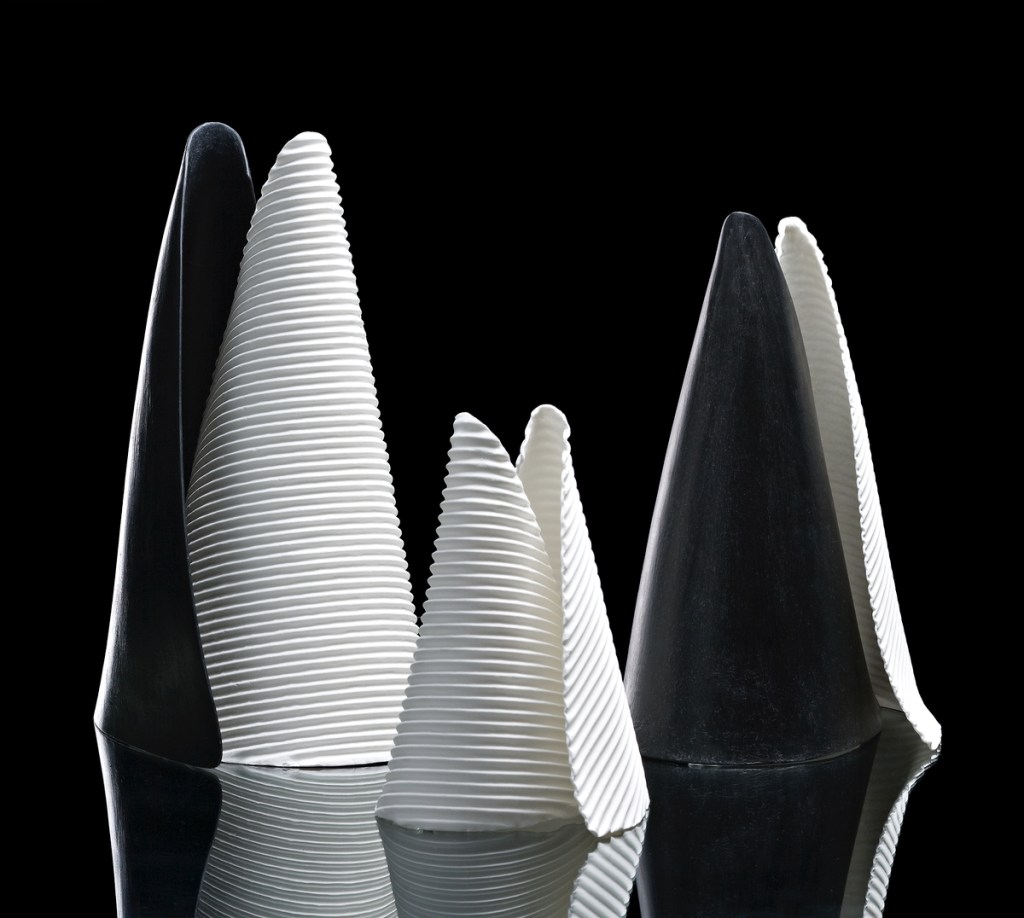 Titania Henderson, III Forms, 2009, bone china porcelain and French Limoges porcelain, 33.0 x 40.0 x 45.0 cm