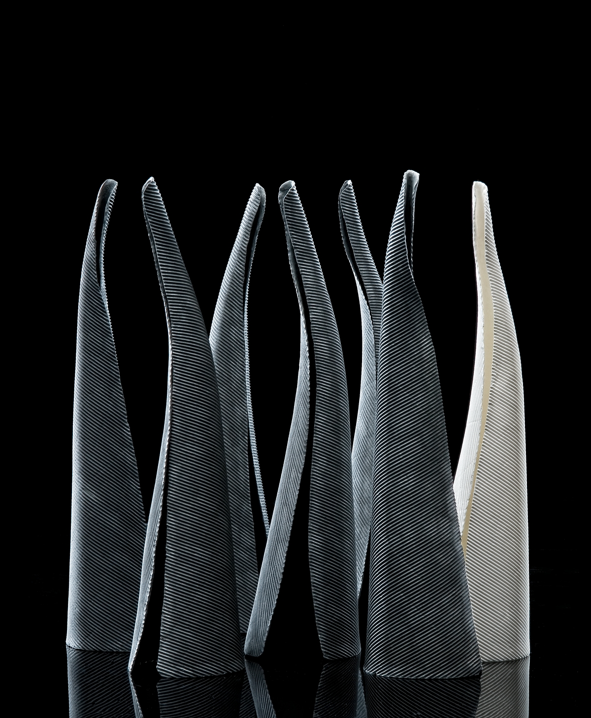 Titania Henderson, The Other, 2010, bone china, 36.0 x 8.0 x 9.0 cm variable.